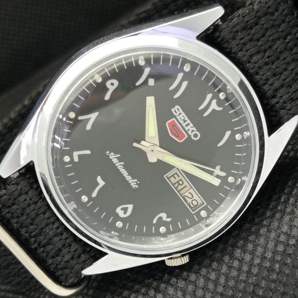 ВОССТАНОВЛЕННЫЕ ВИНТАЖНЫЕ SEIKO 5 AUTO 7009A ЯПОНИЯ МУЖСКИЕ D/D АРАБСКИЕ ЧАСЫ 598-a313141-9