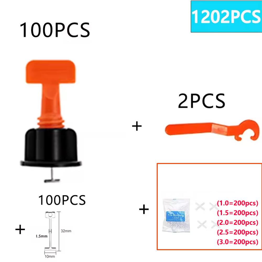 11-1202PCS Система выравнивания напольной плитки, зажимы, набор строительных инструментов, регулятор уровня, ручные инструменты для укладки плитки на стену, локаторы, распорки