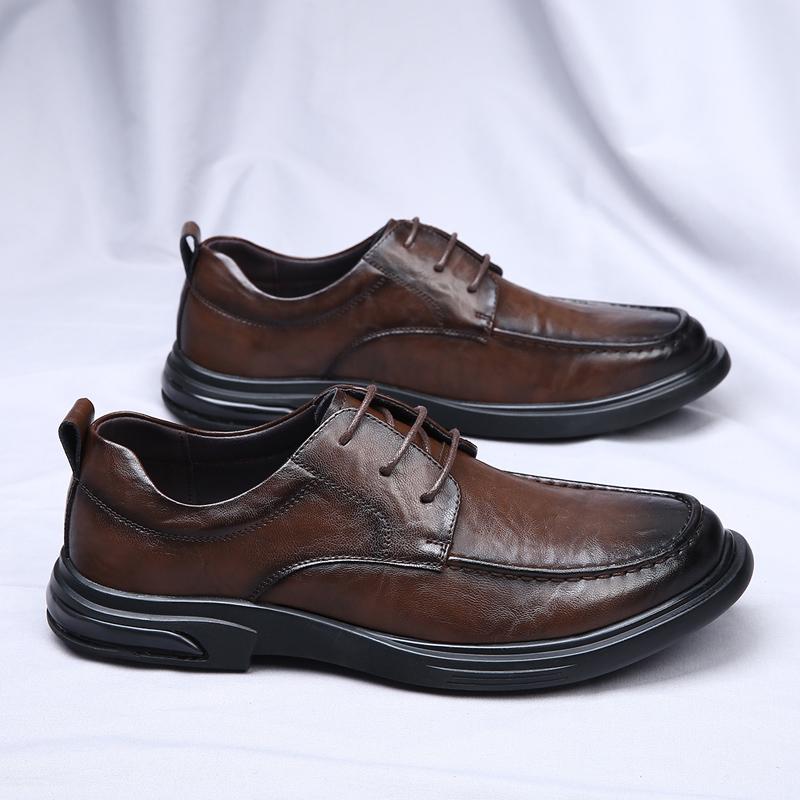 Мода 2024 года, натуральная кожа, мягкая подошва, обувь для мужчин, деловая обувь для мужчин, брендовая обувь, мужская повседневная обувь, классика