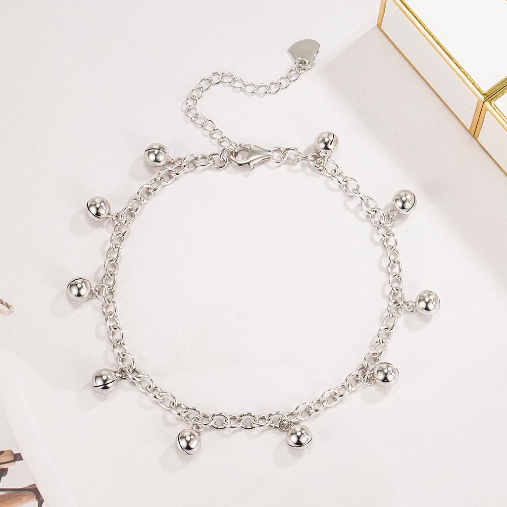 Браслет на ногу из стерлингового серебра 925 пробы для женщин, классический дизайн, цепочка с пряжкой-карабином, 27 см, подарок на день рождения, пляжная вечеринка, Chaîne De Pieds