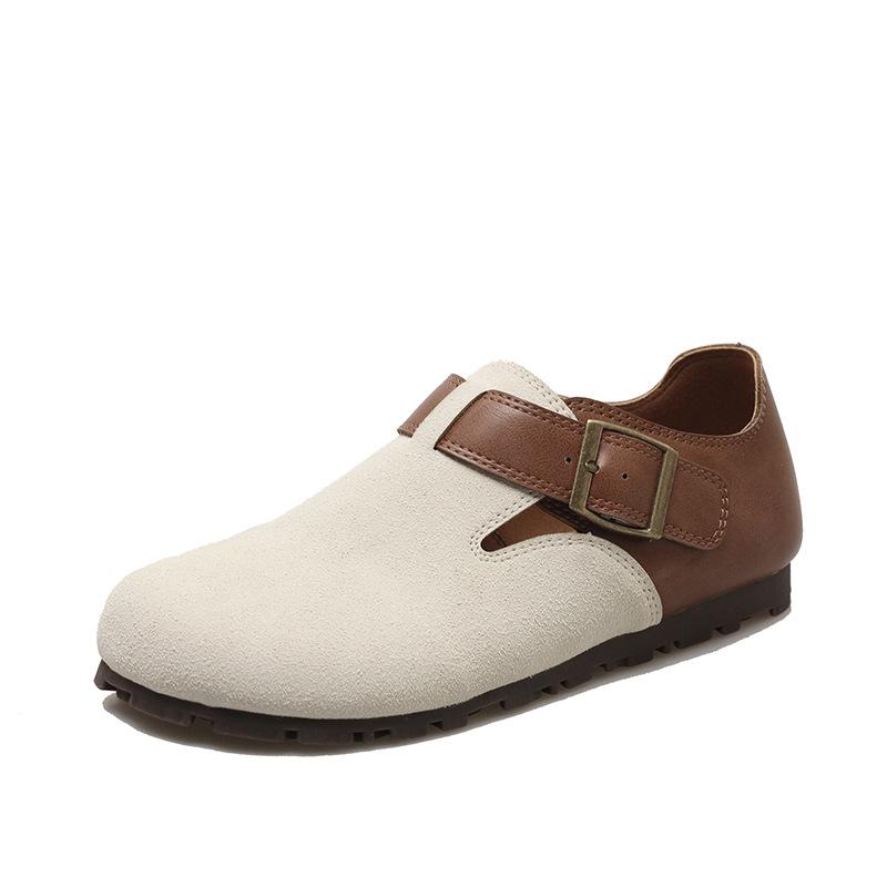 Туфли Boken женские матовые с плоским дном, одна педаль 2024 года, мягкое дно, мягкая поверхность, удобные, уродливые, милые, японские, ретро, с полной сумкой на голове, одинарные туфли