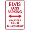 Signs 4 Fun Decorative Parking Sign | Elvis Shook Up | 8” X 12” | Embossed Aluminum Sign | Made In the USA | SPSE