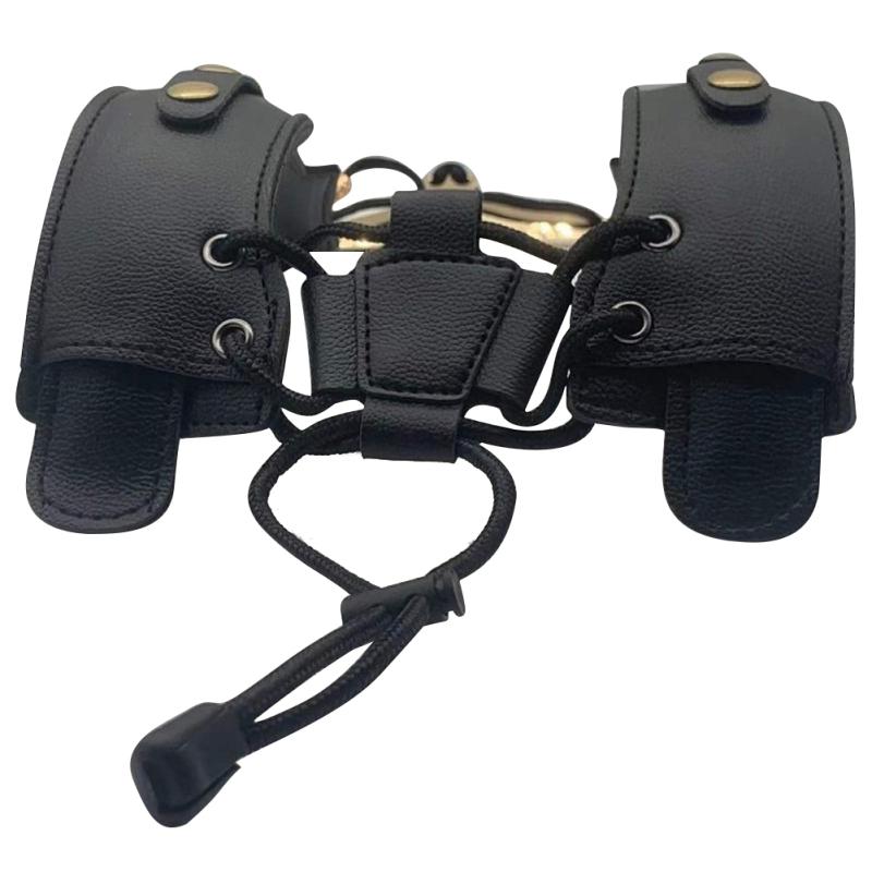 Профессиональный кожаный двойной плечевой ремень для саксофона, регулируемый ремень для альта/сопрано/