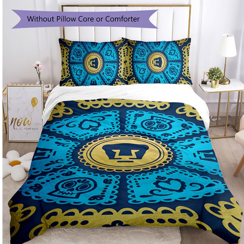 Pumas UNAM Printed 3PCS Bedding Set Soft Breathable Duvet Cover Pillowcases Set Washable Bedroom Decor Home Gift