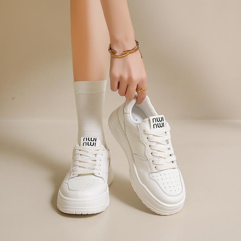 CRLAYDK Sneakers for Women Casual Fashion Platform PU Leather Low Top Classic Shoes Comfortable Skate Walking Sports Tennis