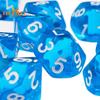 Прозрачные многогранные многоцветные игральные кости D10 — набор из 10 шт., отлично подходит для игровых вечеринок и принадлежностей для паба