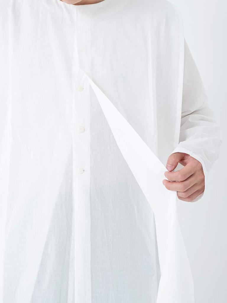 Long Layered Shirt F [AS SUPERSONIC] Shirt, Length, Coat, Men's, White,