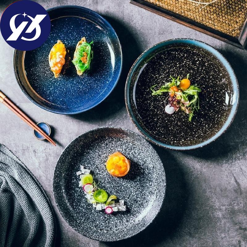 Скандинавская креативная керамическая круглая глубокая тарелка для супа, большая емкость, салат, макароны, простая кухонная Рождественская декоративная обеденная тарелка, посуда