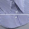 Blue Fake Collar Stripes Lapel Half Shirt New Shawl Wrap  Women Girls