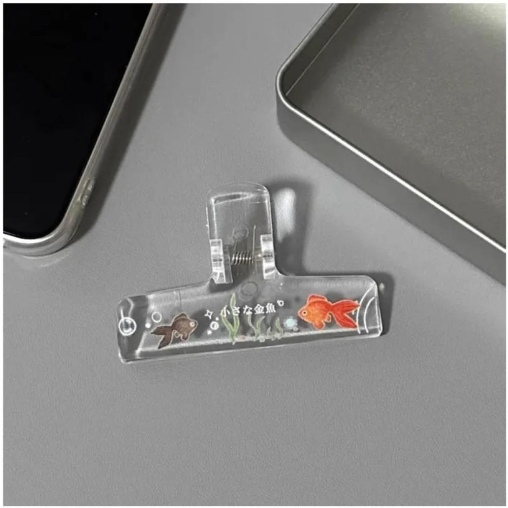 1pc Transparent Acrylic Binder Clips Book Piano Sheet Paper Clamps for Student Notebook Journal Document Organizer Stationery