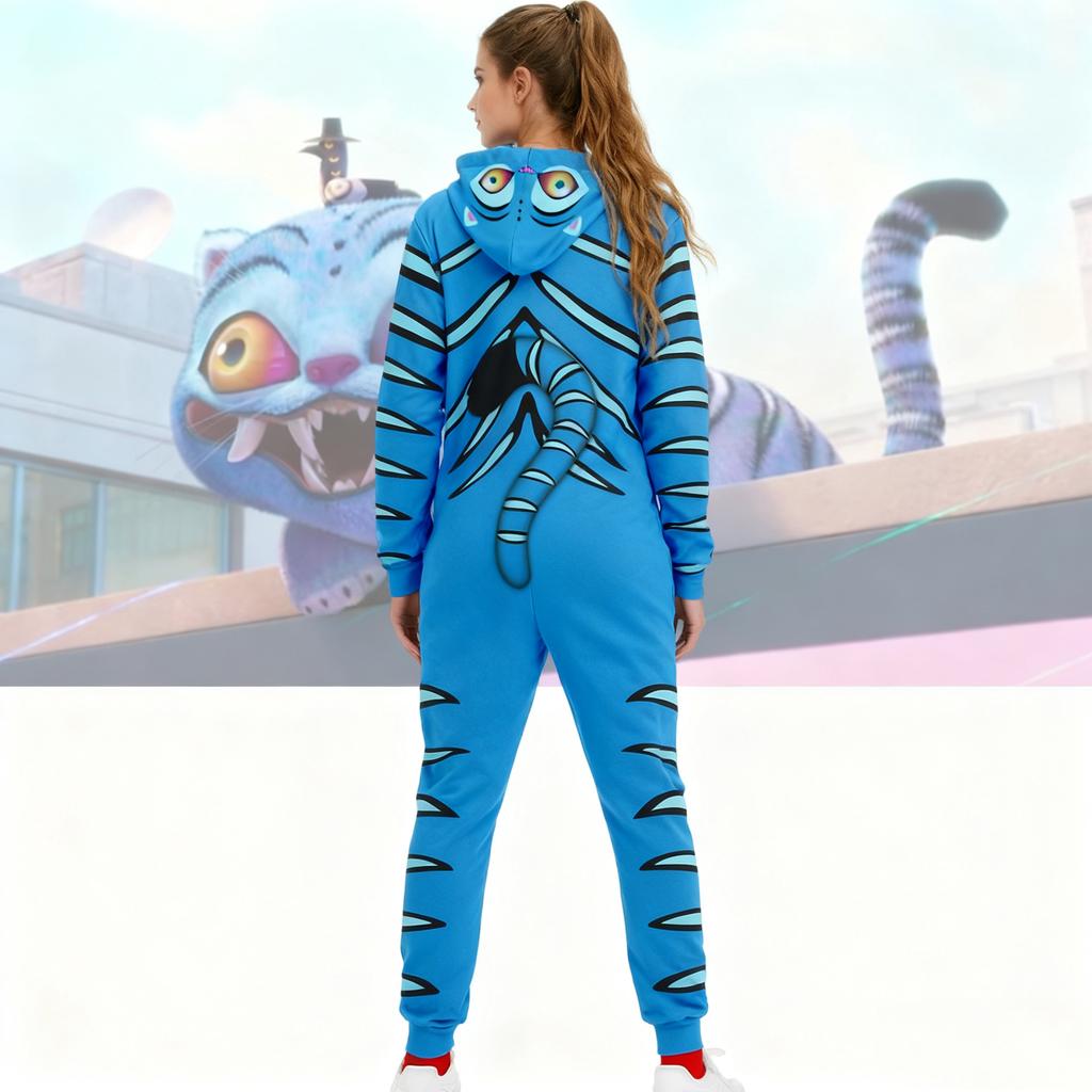 Парные семейные наряды - Семейный парный комбинезон с капюшоном на молнии для отдыха с полосатым принтом