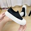 New Thick-soled Women's Shoes Canvas Loafers Women's Outdoors Sneakers Slip-on Flat-bottom Casual Platform Shoes Anti-slip Shoes