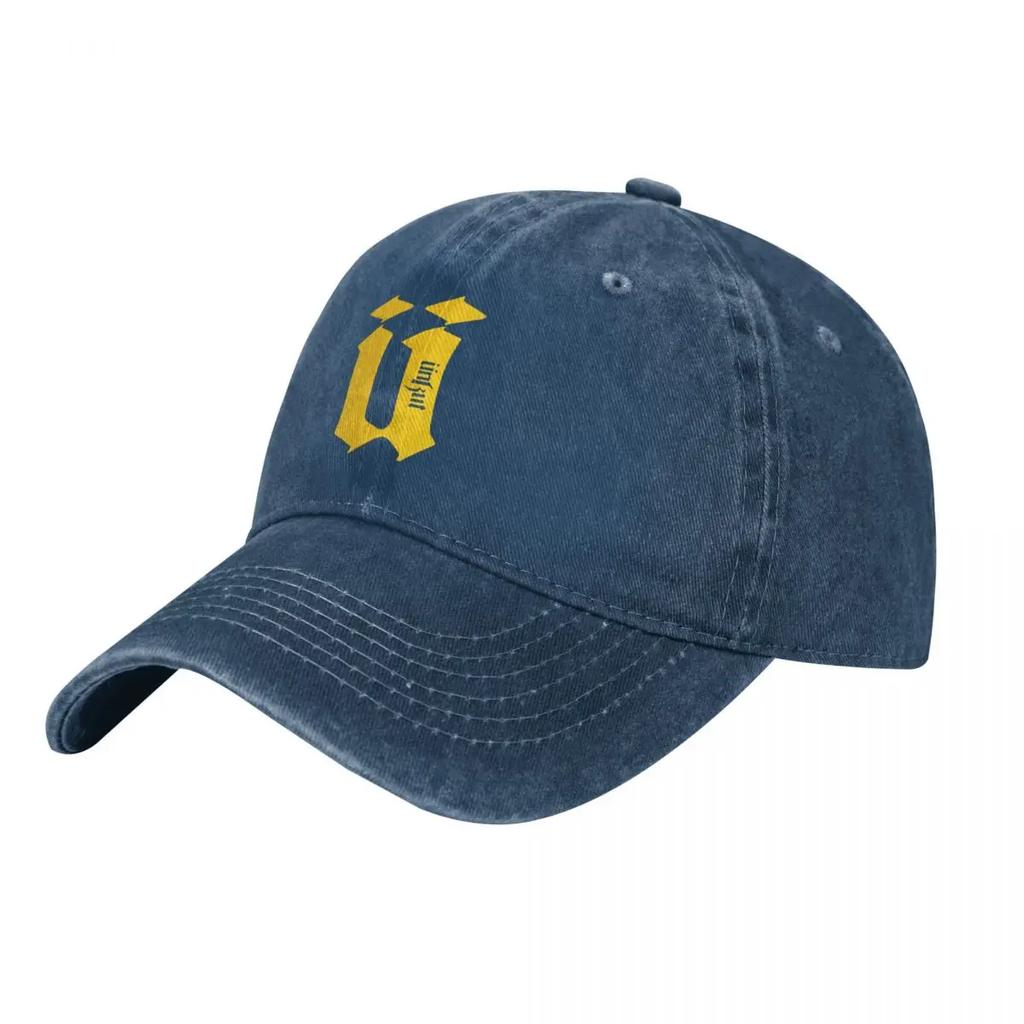 Unkut 100 Cotton Bold Print demin Cap Durable for All Seasons Mens Hats Womens Baseball Cap
