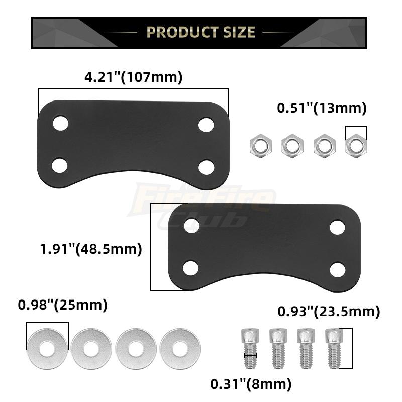Аксессуары для мотоциклов Переднее крыло Подъемные кронштейны для 21-дюймового колеса для Harley Touring Road King