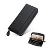 Long Genuine Large Coin 18 Multifunctional YKK Cowhide Wallet [Semo1mus] Women's Wallet, Leather, Capacity, Box-Type Purse, Cards, Zipper, Wallet,