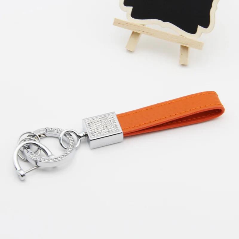 Модный брелок-браслет из PU-кожи со стразами, брелок для ключей, пружинный карабин для автомобильных ключей, аксессуары, брелоки для женщин