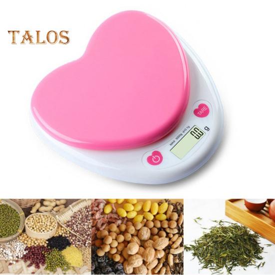 Mini Scale Minimalistic Stylish Large Screen Display Practical Rice Grains Digital Kitchen Heart-shaped Scale for Laboratory