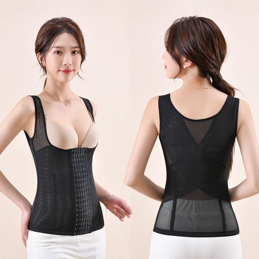 Камисоль с кружевной отделкой большого размера, сетчатый, тонкий, компрессионный, формирующий фигуру, утягивающий, для тренировок