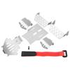 6 Pcs Stainless Steel Chassis Armor Protection Skid Plate for Traxxas TRX 4 RC Car