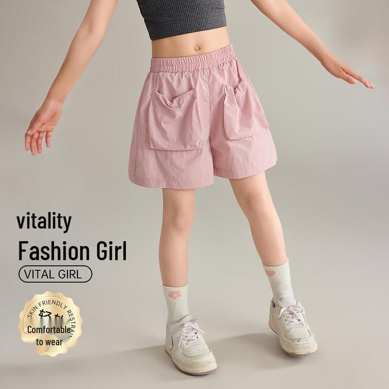 ASK JUNIOR Girl's Summer Loose Fit Cargo Shorts