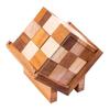 Wooden Puzzle - Cube In Box - 11 X 11.5 Cm - 9 Pieces - Intermediate Level - Eco-friendly