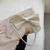 IELGY fresh and cute bowknot solid color casual shoulder bag