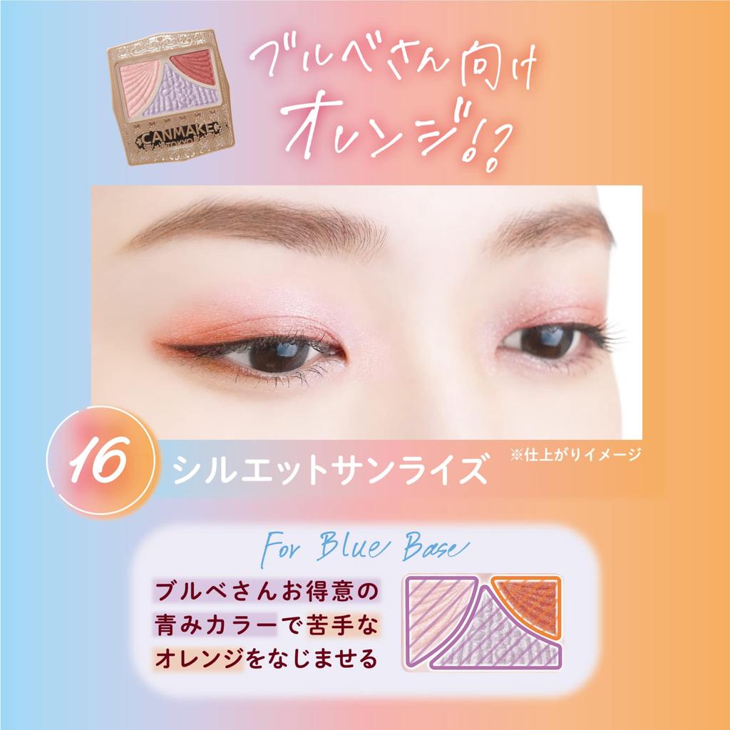Canmake Juicy Pure Eyes 16 Silhouette Sunrise Gloss Прозрачный жемчужный блеск Влажный блеск Оранжевый 1,2 г
