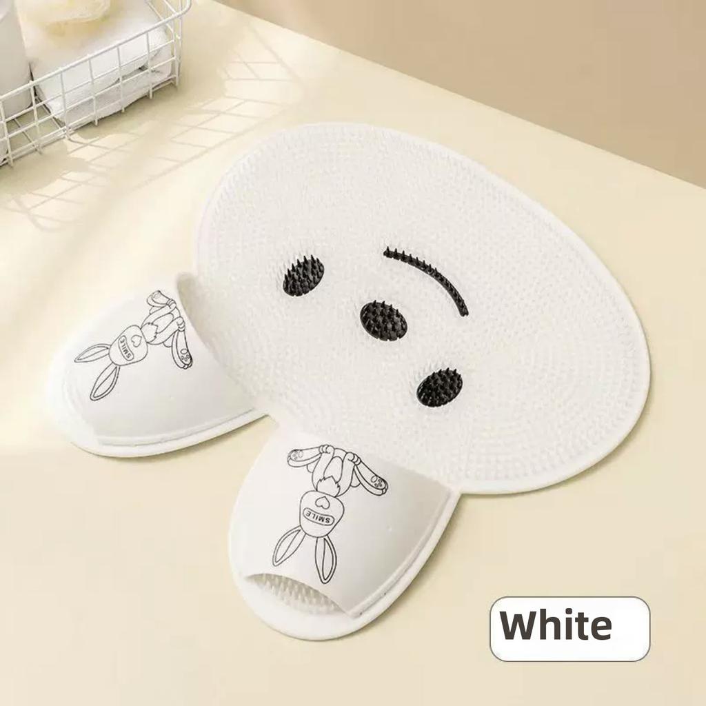 Силиконовый массажный коврик Panda для ванной комнаты, противоскользящий коврик для купания, растирания спины, божественный инструмент для мытья ног, коврик для душа от мертвой кожи