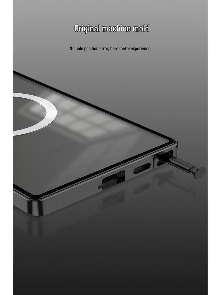 Пристегивающаяся чехол-накладка Samsung S26 Ultra с металлической защитой объектива для S25 Ultra и S24+