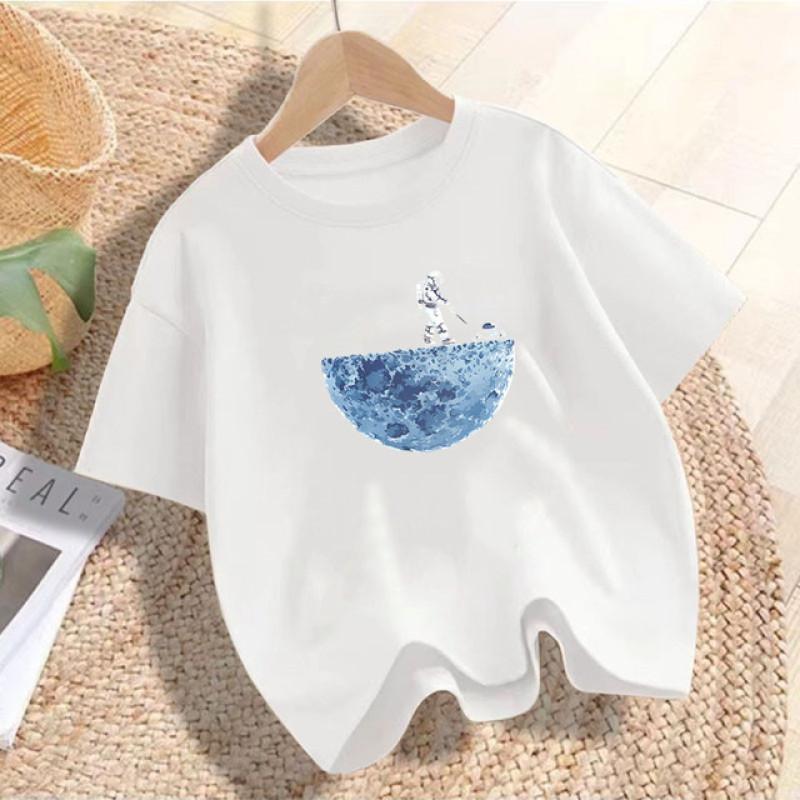 Летние футболки с короткими рукавами для мальчиков. Летние топы для больших мальчиков. Детская футболка для малышей. Детская повседневная футболка с черным дырочным узором.