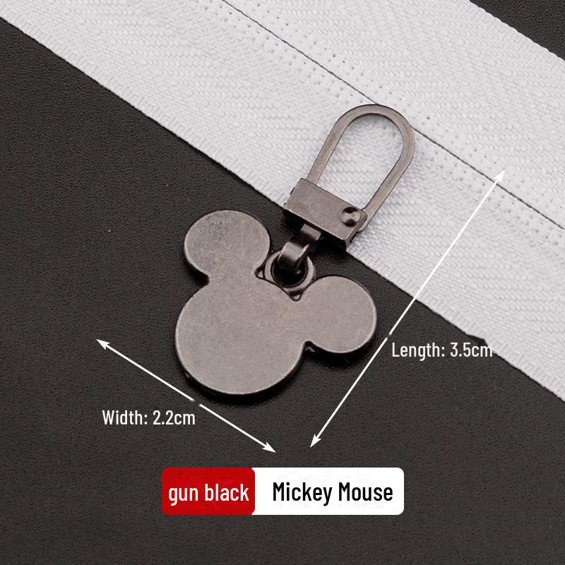 Metal Zipper Pull Tab with Removable Head for Clothing Repair and Accessories