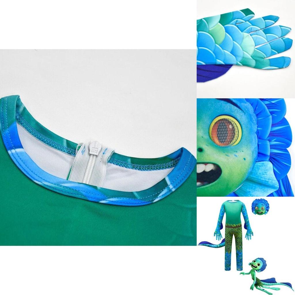 Очаровательный детский комбинезон Луки с маской и перчатками для яркого Хэллоуинского наряда