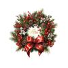 Christmas Wreath Window Clings for Wall Window Door Large Removable PVC Wreath Decals with Pine Cones Berries for Holiday Decor