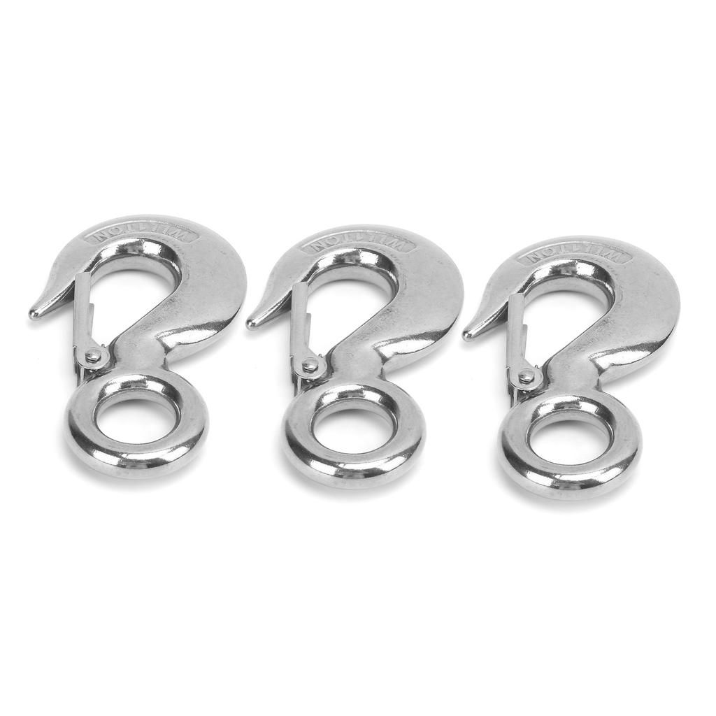 3 шт. крюк с проушиной и предохранительной защелкой, нержавеющая сталь, морской, подъемный, с проушиной, строповый крюк, 1 т