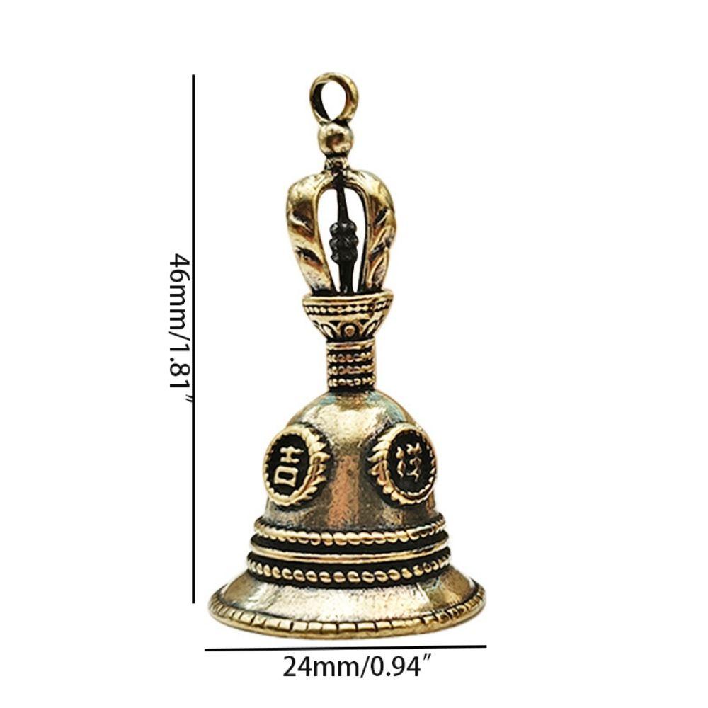 Антикварный латунный колокольчик в виде колокольчика ветра Мини медный колокольчик фэншуй латунный подвесной колокольчик для домашнего декора