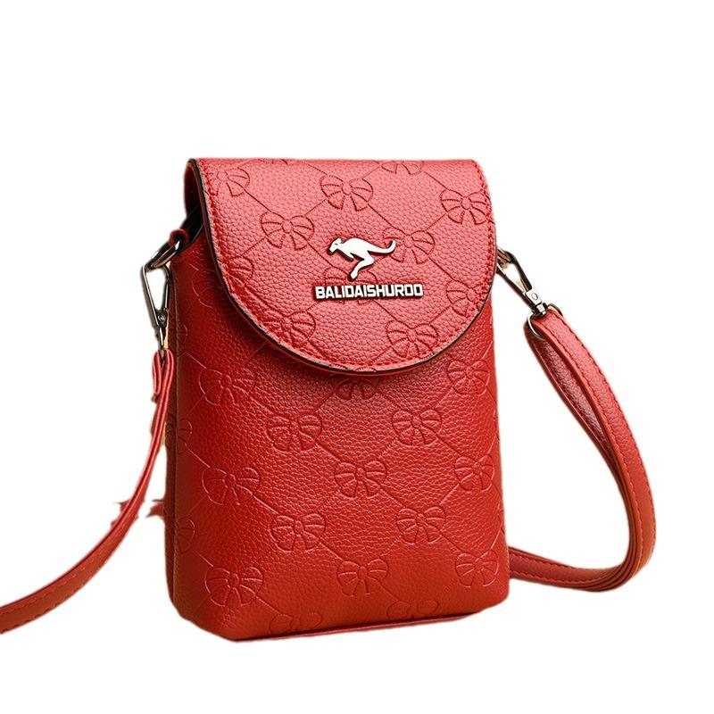 Мягкая кожаная сумка для мобильного телефона, женская модная женская сумка через плечо, ветровая сумка-мессенджер, женская простая и легкая