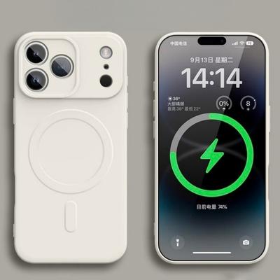 Для Матового Жидкого Силикона Магнитный Чехол Для Телефона Для Для Iphone 17 Air 15 13 12 11 Pro Max Бампер На 16 Pro Max Чехол