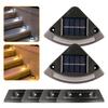 4pcs Auto Switch Solar Step Lights Warm /White Light Garden Walkway Light  for Garden Patio Walkway