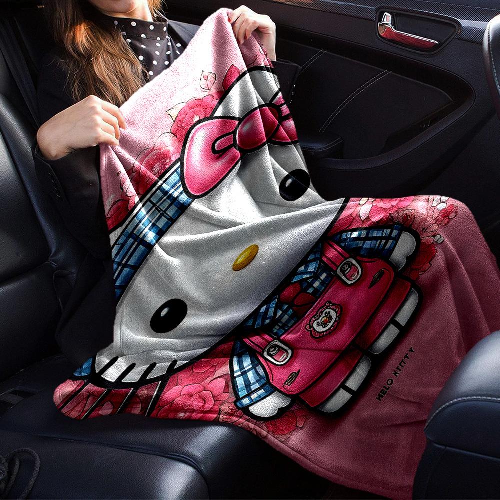 1 шт. одеяло HELLO KITTY Легкое фланелевое покрывало для дивана кровати путешествий кемпинга гостиной офиса дивана кресла