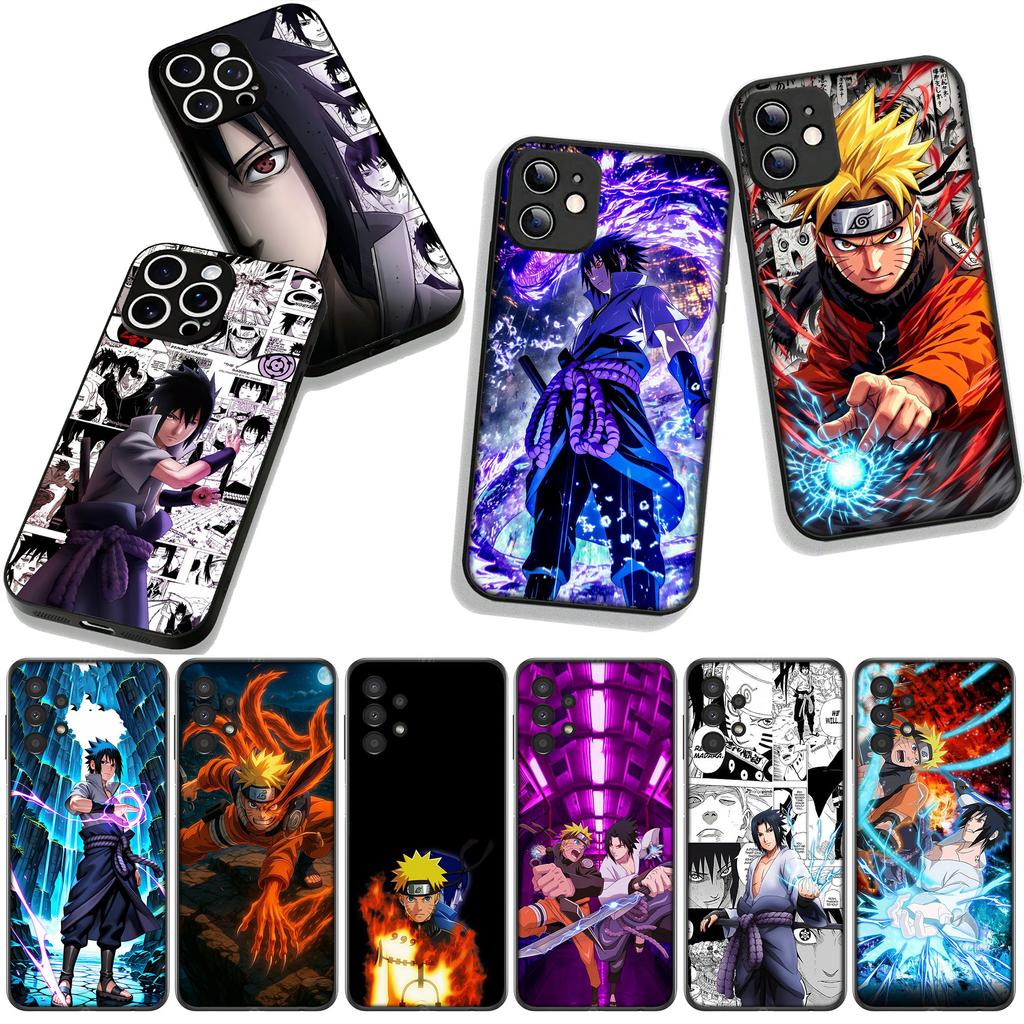 Мультяшный чехол с Учихой Саске из Наруто для Samsung Galaxy A25 A37 A57 A12 A14 A31 A41 A50 A51 A70 A71 A72 A21S A04 M15 Note 20 9 8 10