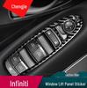 Подходит для Infiniti Q50/Q60/QX60: Наклейка переключателя стеклоподъемника на внутреннюю дверную панель из углеродного волокна