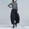 Johnature Spring Autumn Casual Thicken Harem Pants Simple Elastic Waist Loose Soild Color Ankle-lenght Women Pants