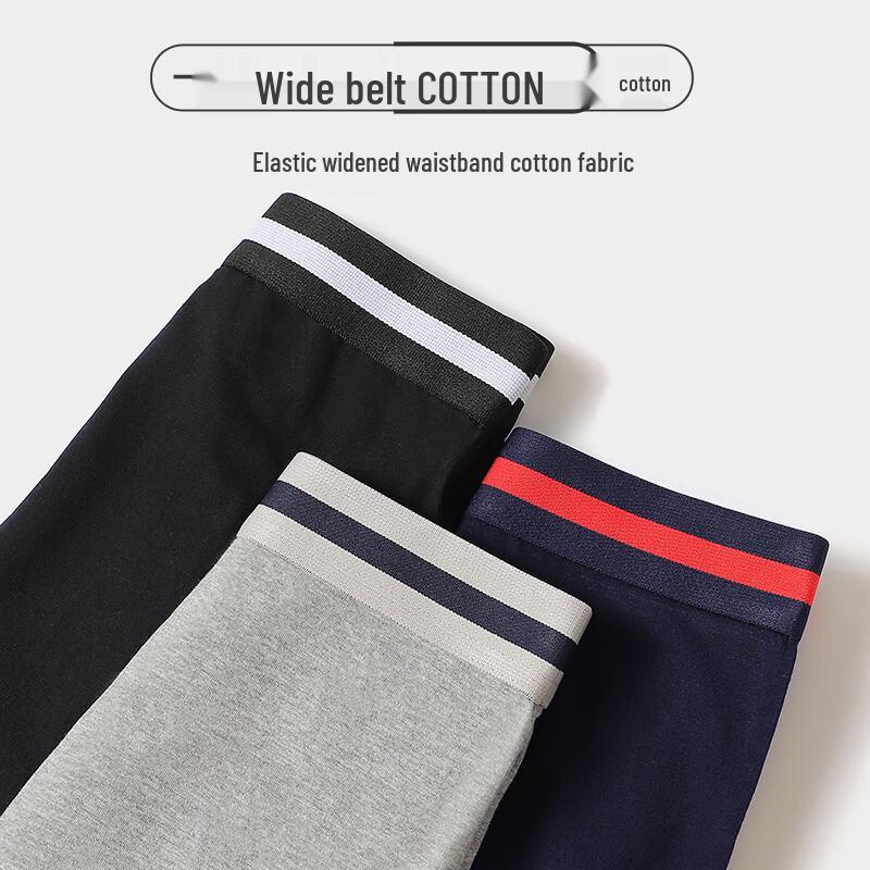 Langsha Men's 3-Pack Cotton Anti-Chafe Boxer Briefs