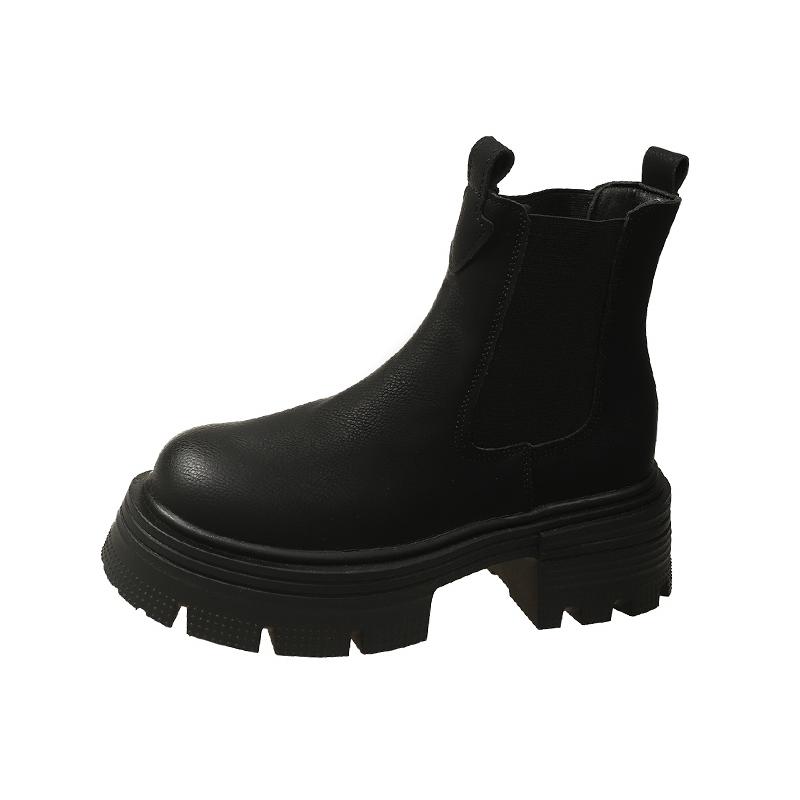 Модная женская обувь на открытом воздухе, износостойкая, осень-зима 2024, новые модные нескользящие однотонные толстые женские ботильоны