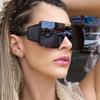 Oversized Shades Women Sunglasses Black Fashion Square Glasses Big Frame Vintage Retro Glasses Female  Oculos Feminino