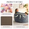 Curved High-Back Bean Bag Chair with Full-Body Contour Support for Immersive Relaxation in Modern Living Spaces