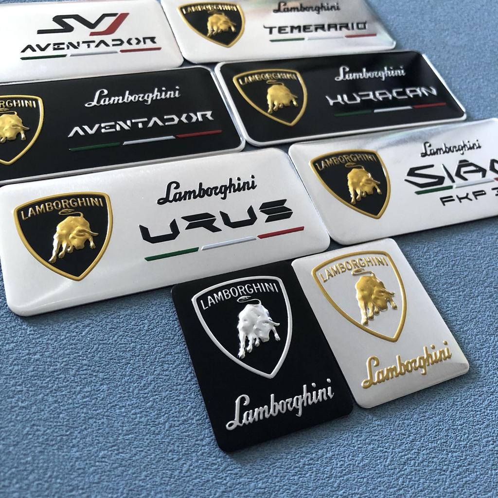Алюминиевая автомобильная наклейка с рисунком Ferrari Наклейка-деколь Обложка Значок Принадлежности Замена Автостайлинг Декаль Для Lamborghini LP570 LP610 Urus