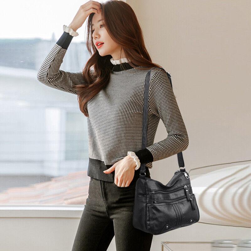 Женская сумка через плечо, женская сумка-мессенджер, двойной многокарманный