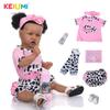 KEIUMI 23 дюйма полностью силиконовые куклы Reborn для маленьких девочек для новорожденных Boneca игрушки для ванной куклы детский подарок на день рождения