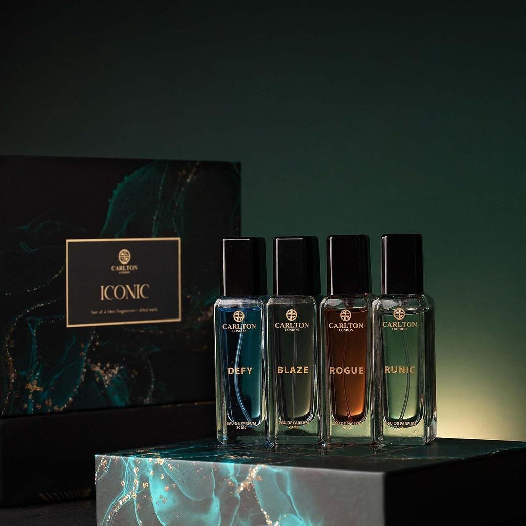 Carlton London Luxury Perfume Iconic Gift Set for Men Eau De Parfum 4X20 ML | Long Lasting Premium Fragrances